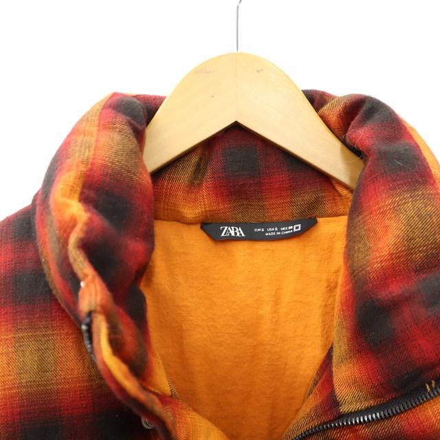 ZARA（ザラ） 未使用品 ジップアップ チェック柄 中綿 ジャケット S