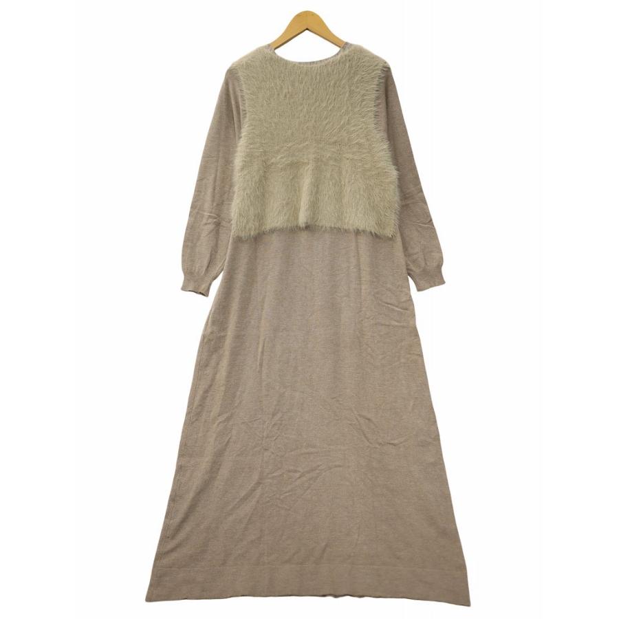 kusukusu クスクス ファー ベスト ニット ワンピース セットアップ 03