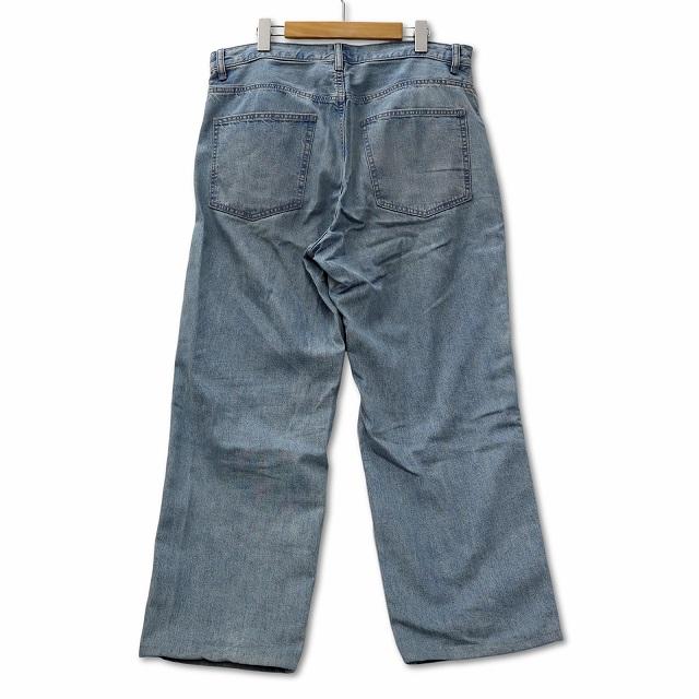 ユニクロ（UNIQLO） ワイドフィット ジーンズ デニムパンツ 33 