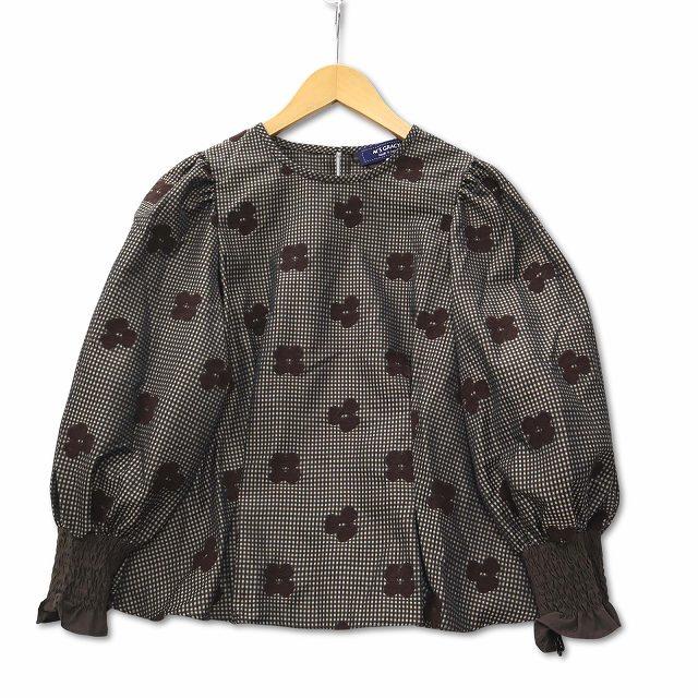 未使用 エムズグレイシー デイジー フロッキー ギンガムチェック×お花