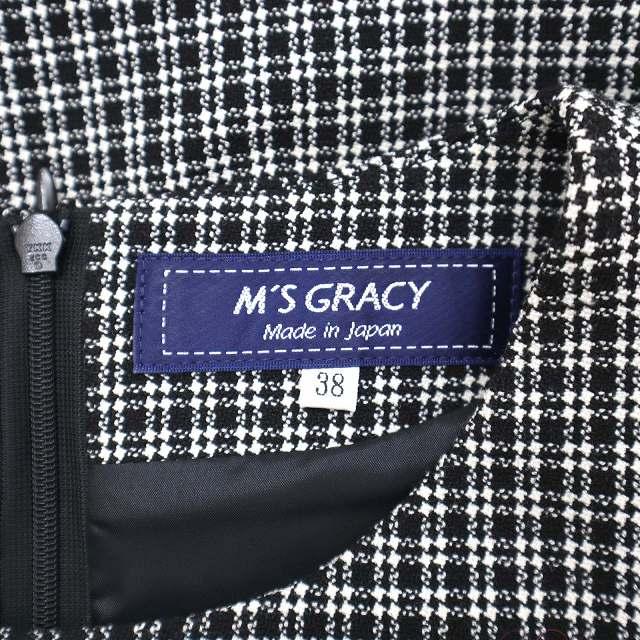 エムズグレイシー M'S GRACY 千鳥 クラシカル コンビ ワンピース