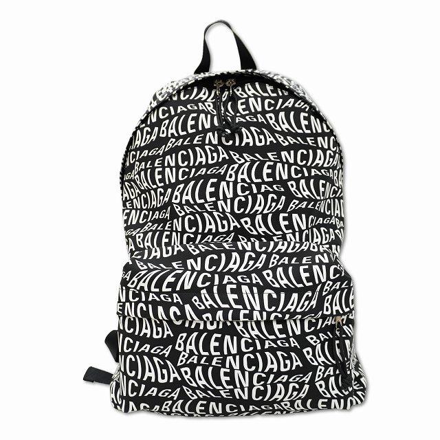 【中古】バレンシアガ 507460 WHEEL BACKPACK ロゴ プリント 刺繍 ナイロンキャンバス ウィール バックパック BALENCIAGA（バレンシアガ） BALENCIAGA 507460 WHEEL BACKPACK ロゴ