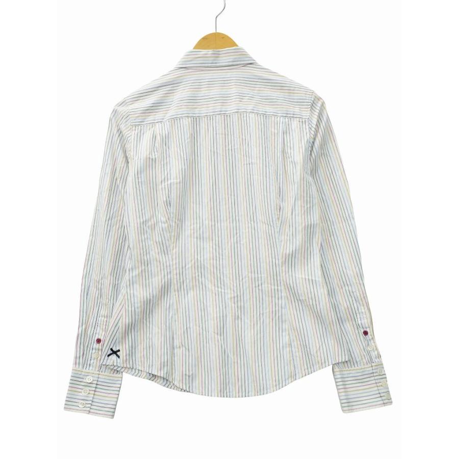 【美品】Paul Smith マルチストライプ 長袖シャツ ブラック×ホワイト Paul Smith BLACK（ポールスミス ブラック） ポールスミス ブラック