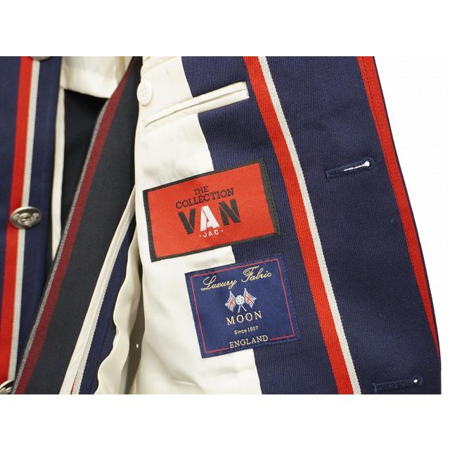 ヴァン ヂャケット VAN JAC オーダー 銀ボタン ストライプ 背抜き