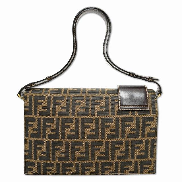 FENDI（フェンディ） ヴィンテージ キャンバス/レザー ズッカ柄 ワン 