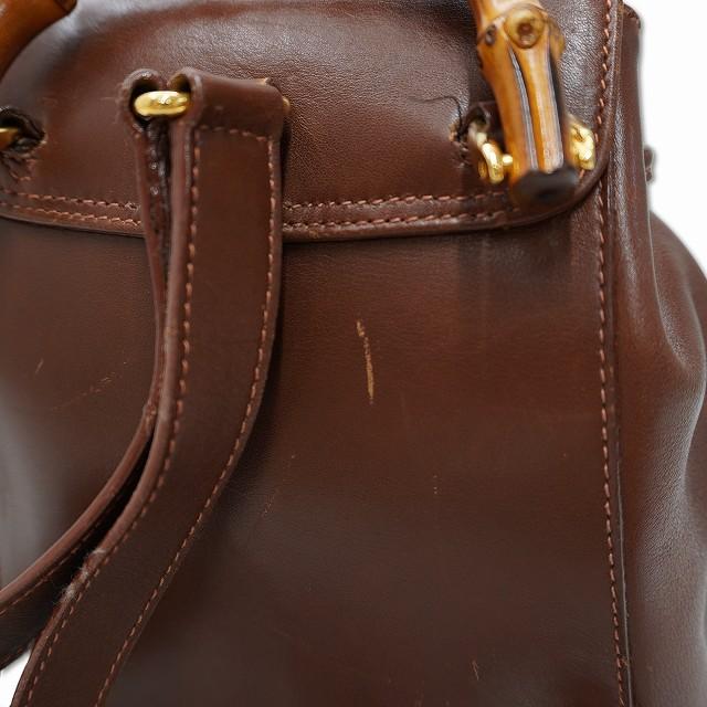 【中古】グッチ GUCCI ヴィンテージ 003-2034-0030 レザー バンブー ミニ リュック BROWN(ブラウン) レディース GUCCI（グッチ） ヴィンテージ 003-2034-0030 レザー バンブー ミニ