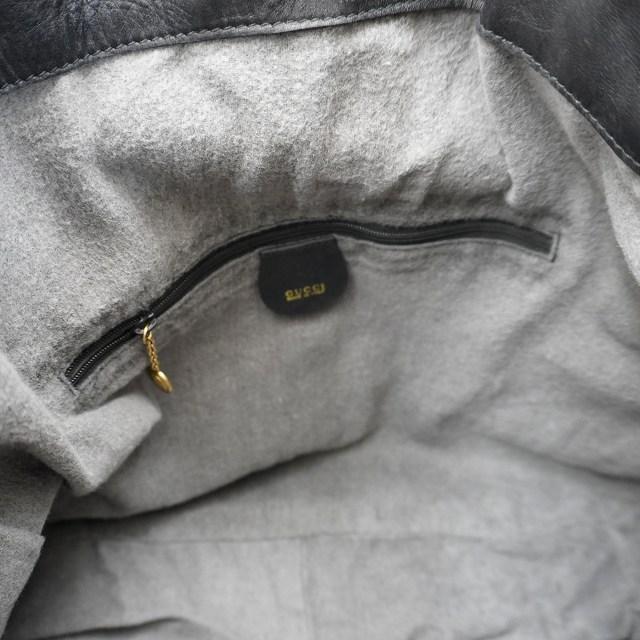 GUCCI（グッチ） バンブー スエード トートバッグ BLACK ブラック 001 