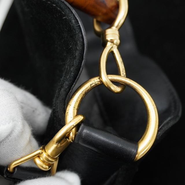 GUCCI（グッチ） バンブー スエード トートバッグ BLACK ブラック 001