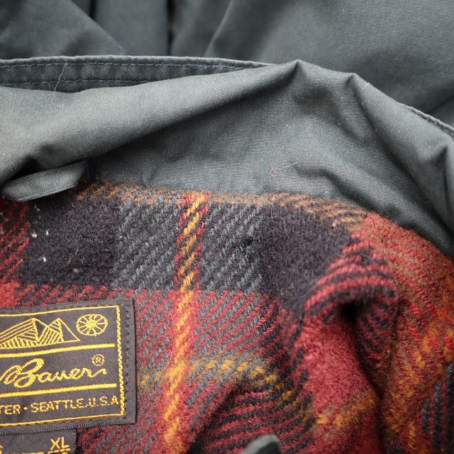 90s Eddie Bauer ウール ドリズラー ジップ ジャケット グレー Eddie