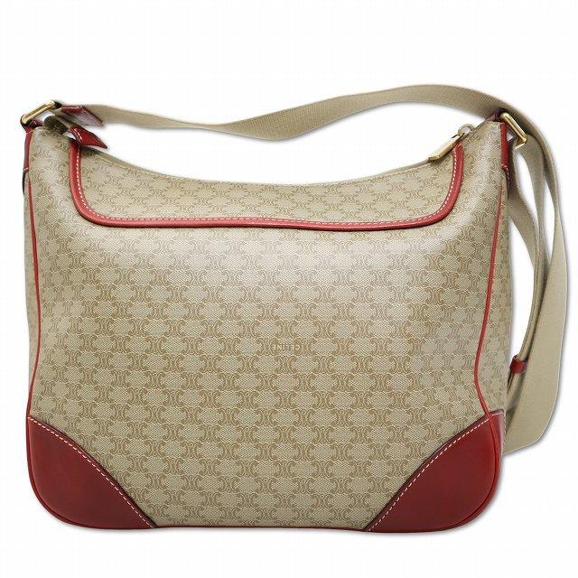 セリーヌ CELINE ヴィンテージ PVC×レザー マカダム柄 ショルダー  