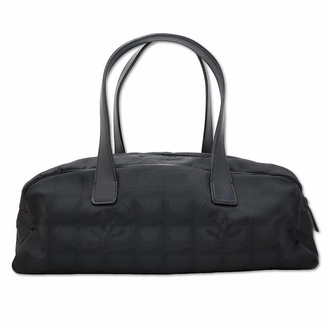 【中古】シャネル CHANEL A15828 ニュートラベルライン ナイロンジャガード ミニ ボストン ハンドバッグ 6番台 CHANEL（シャネル） CHANEL A15828 ニュートラベルライン ナイロン