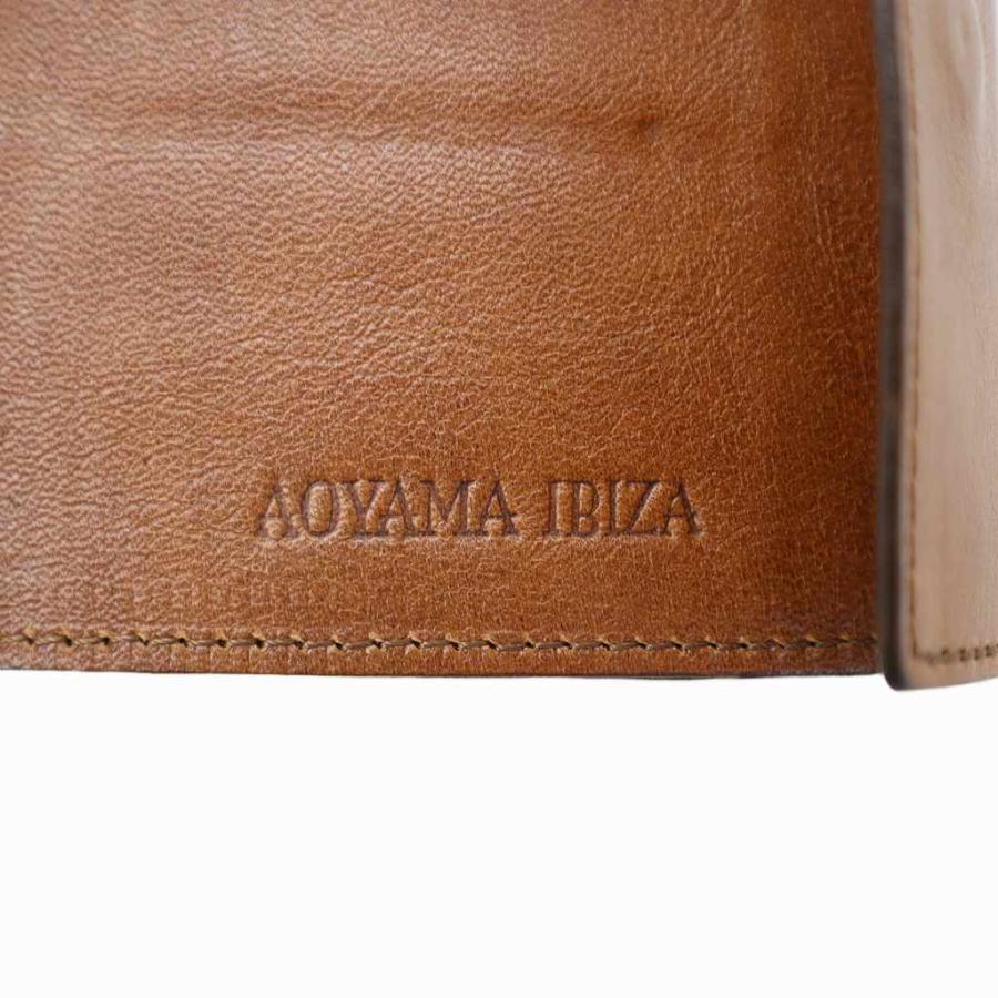イビサ IBIZA AOYAMA レザー 二つ折り 財布 ウォレット BROWN(ブラウン