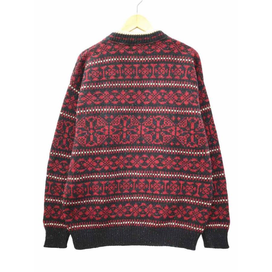 ALPS アルプス USA製 クルーネック フェアアイル柄 ニット セーター L