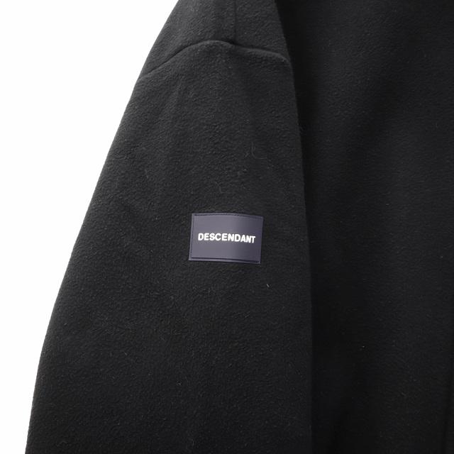 【中古】DESCENDANT 2023AW TEE FLEECE JACKET ティー フリースジャケット 3 BLACK ブラック 232ATDS-JKM01 メンズ ディセンダント DESCENDANT 2023AW TEE FLEECE JACKET ティー フリース