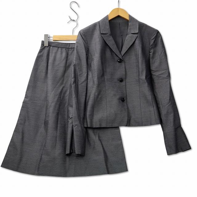 レリアン Leilian コットン シルク ブレンド スカート スーツ 9