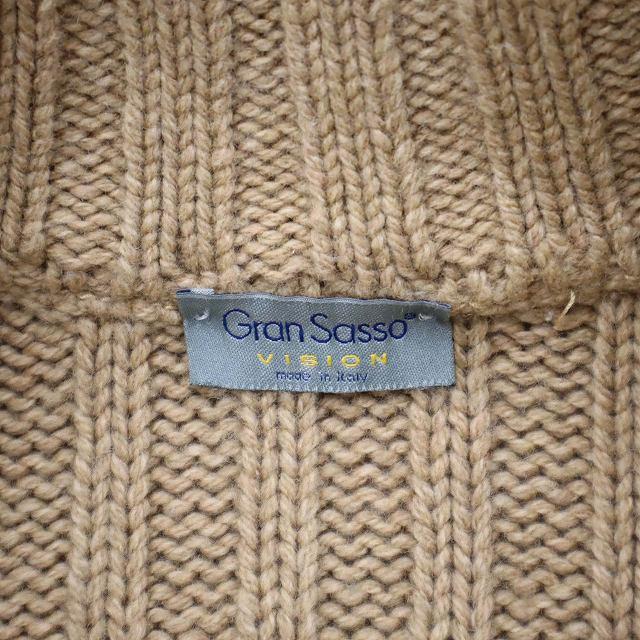 Gran Sasso（グランサッソ） リブニットコンビ フェイクムートン