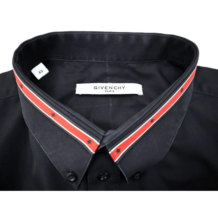 ジバンシィ GIVENCHY CONTEMPORARY FIT レザー パッチ ドレスシャツ 43