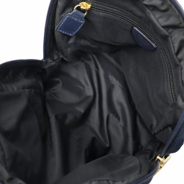 CELINE（セリーヌ） ナイロン レザー ミニ ハンドバッグ NAVY ネイビー