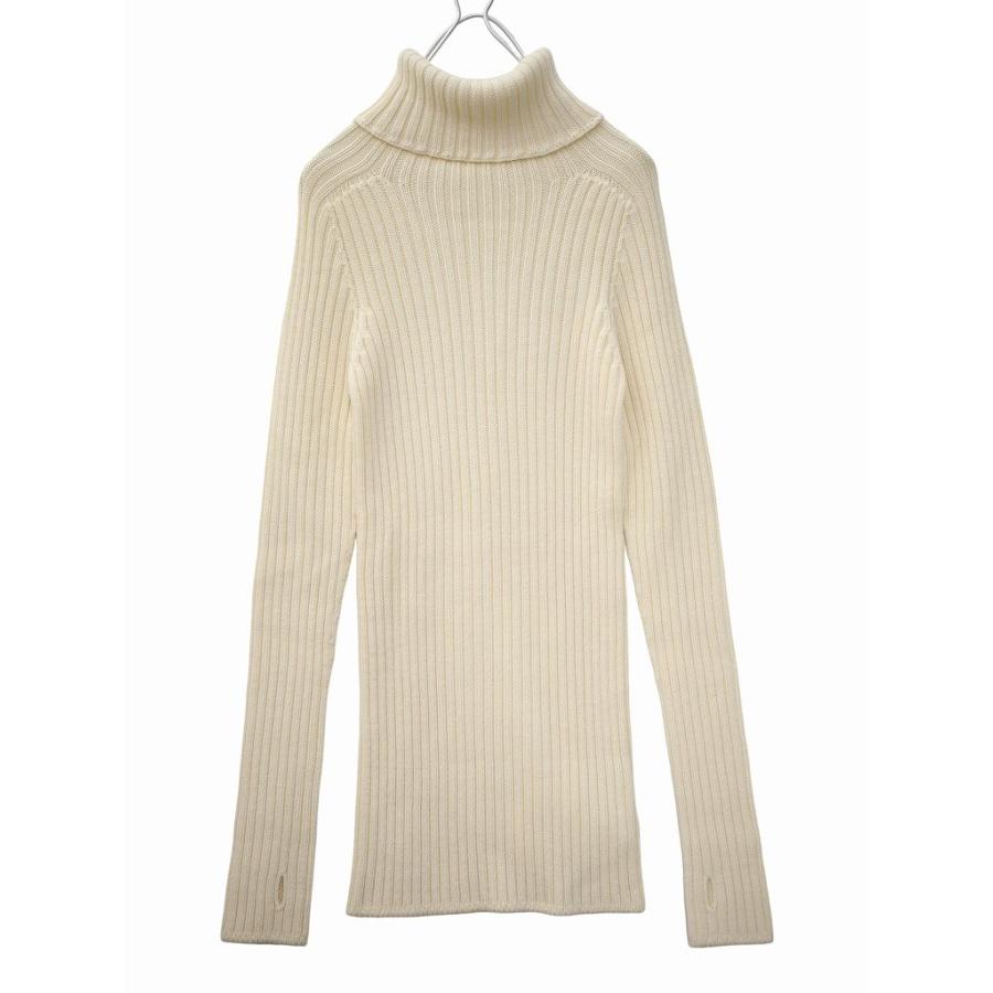 【中古】未使用品 イリアンローブ iliann loeb ウール タートルネック リブ ニット セーター F WHITE(ホワイト) 秋冬 未使用品 イリアンローブ iliann loeb ウール タートルネック リブ