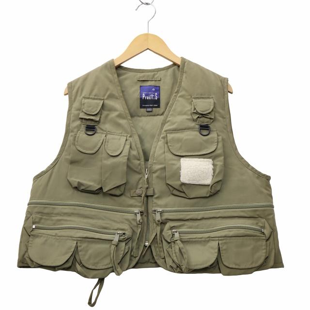 Pract.S プラクト エス ダウン フィッシングベスト M KHAKI カーキ