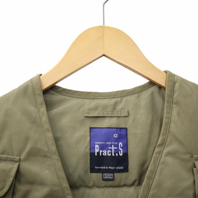 Pract.S プラクト エス ダウン フィッシングベスト M KHAKI カーキ