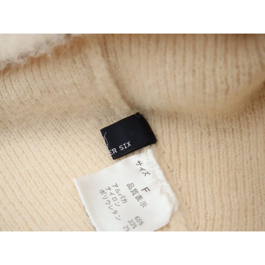 【中古】未使用品 ATELIER SIX アトリエシックス アルパカ ハーフボタン 7分袖 ニット プルオーバー F ライトピンク 未使用品 ATELIER SIX アトリエシックス アルパカ ハーフボタン 7分袖