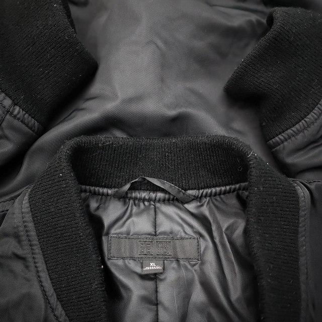 +J UNIQLO MA-1ジャケット XL ブラ ック ユニクロ（UNIQLO） UNIQLO MA-1 ブルゾン ジャケット XL ブラック
