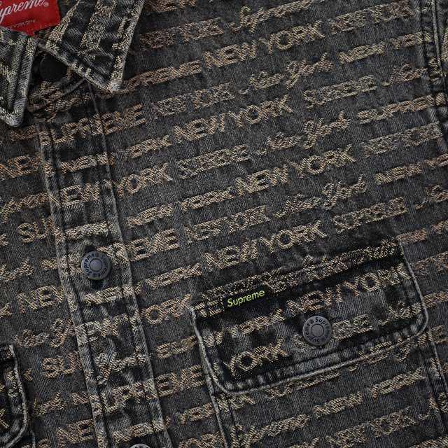 【中古】シュプリーム SUPREME Multi Type Jacquard Denim Shirt マルチ タイプ ジャガード デニム シャツ L BROWN Supreme（シュプリーム） SUPREME Multi Type Jacquard Denim Shirt