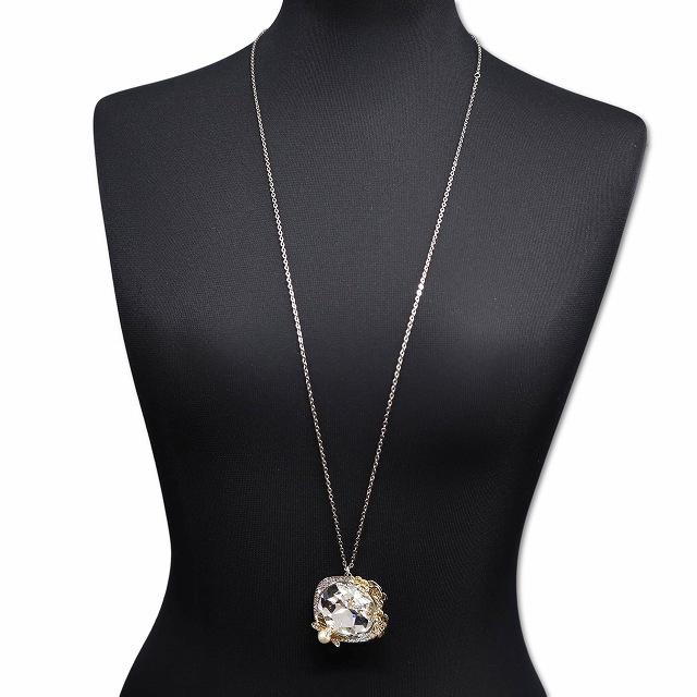 スワロフスキー SWAROVSKI 大粒パヴェ バタフライ ペンダント 