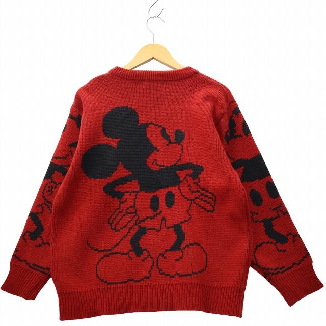 YOSHIMURA ヨシムラ ディズニー クルーネック ニット セーター RED