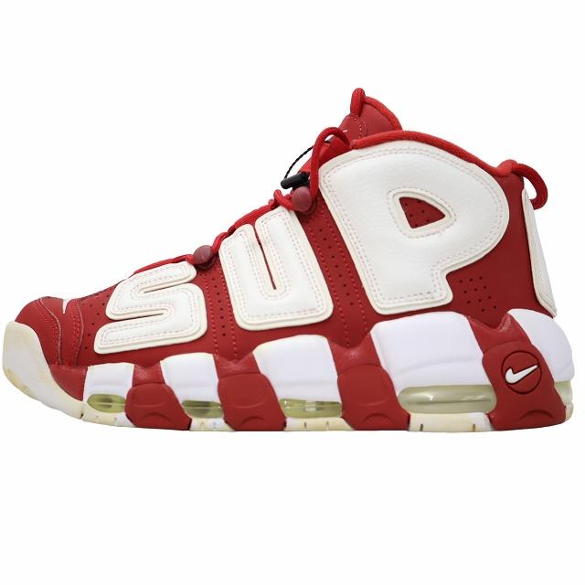 エアモアアップテンポ supremeコラボ ホワイトレッド NIKE（ナイキ） × Supreme シュプリーム 27cm Air More Uptempo White