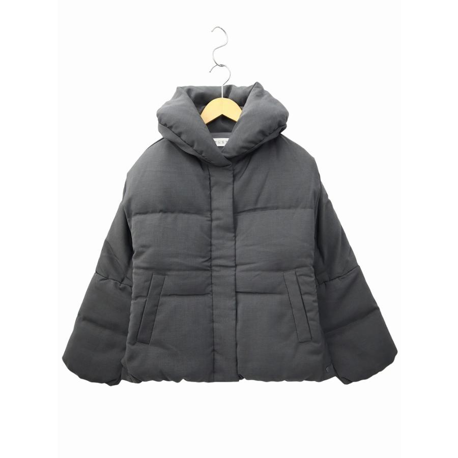 プラステ PLST ショールカラー ショート ダウンジャケット S CHARCOAL