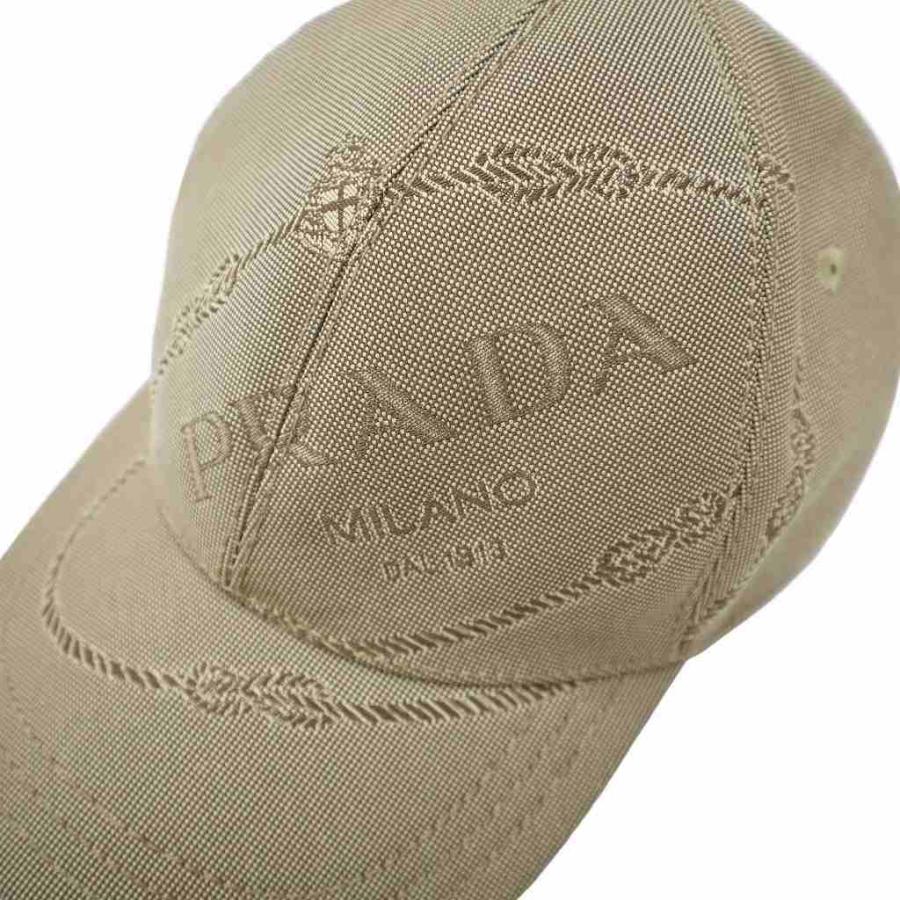 PRADA（プラダ） ロゴ ベースボール キャップ L BEIGE(ベージュ 