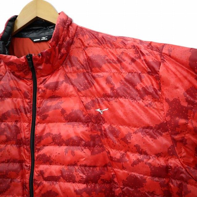 （K25610）ミズノ ゴルフ ブレスサーモ ダウンジャケット Mサイズ レッド K25610）ミズノ ゴルフ ブレスサーモ ダウンジャケット Mサイズ レッド