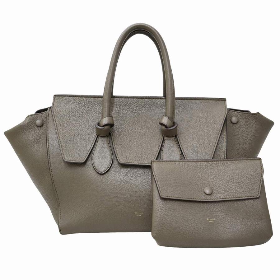 CELINE（セリーヌ） タイバッグ レザー ハンドバッグ トープ