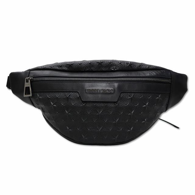 ジミーチュウ ウエストポーチ デリー 黒 スター エンボス レザー ボディバッグ ジミーチュウ ウエストポーチ デリー 黒 スター エンボス レザー