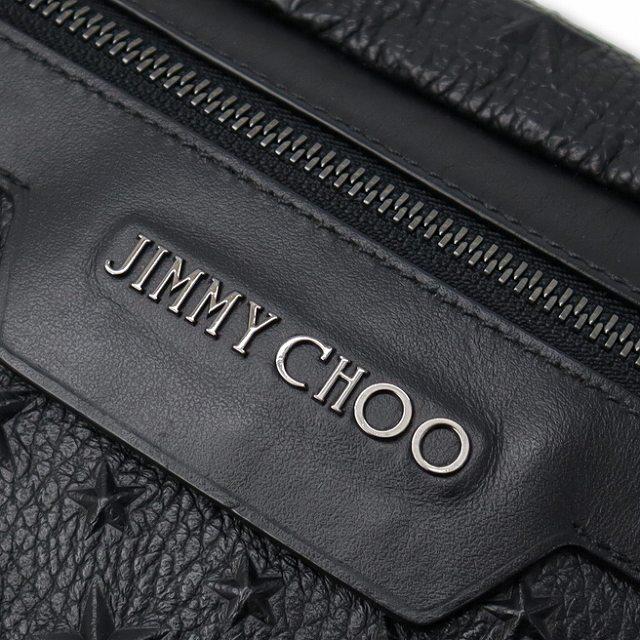 ジミーチュウ ウエストポーチ デリー 黒 スター エンボス レザー