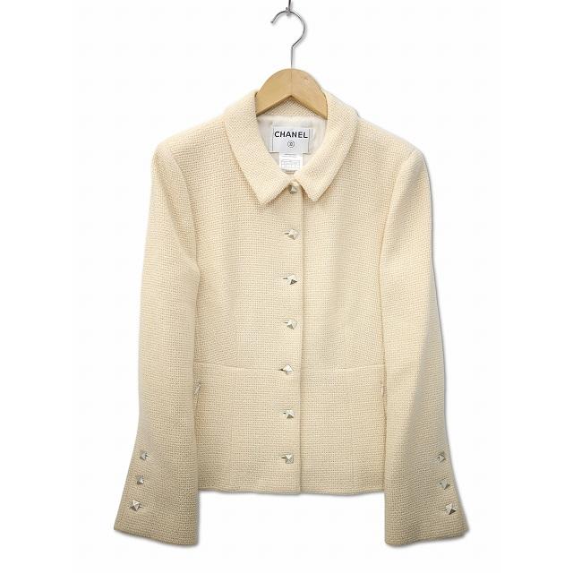 CHANEL シャネル ココマークボタン ツイードコート　ヴィンテージ 中古・古着通販】CHANEL (シャネル) ココマークボタン ツイードコート
