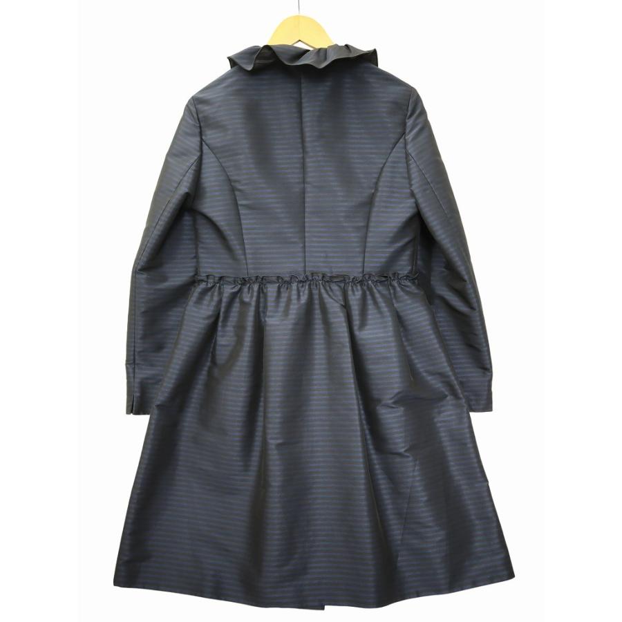 新品✨定価10万✨ハナエモリ✨シルク混トレンチコート（M）フード付き　ネイビー 新品✨定価10万✨ハナエモリ✨シルク混トレンチコート（M）フード付き