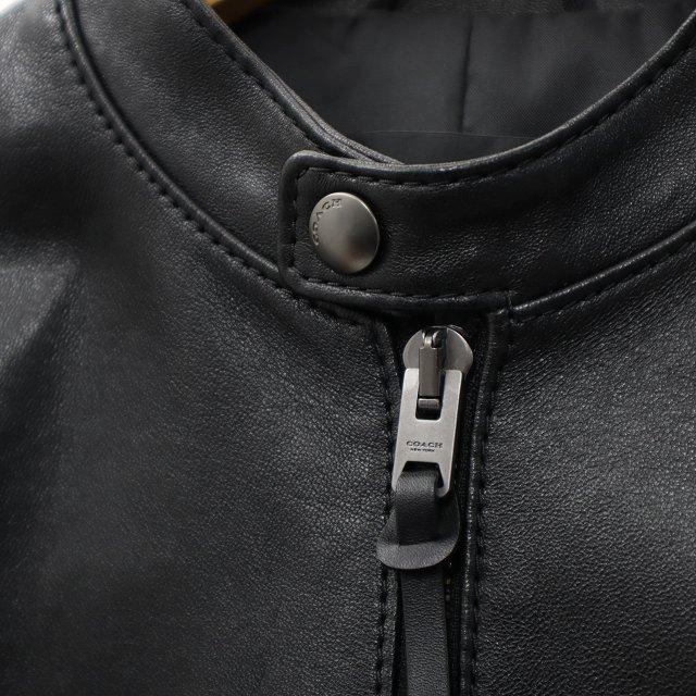 COACH コーチ F33779 ブラック シングル ライダースジャケット COACH/コーチ】 F33779 シングル ライダースジャケット/ラムレザー