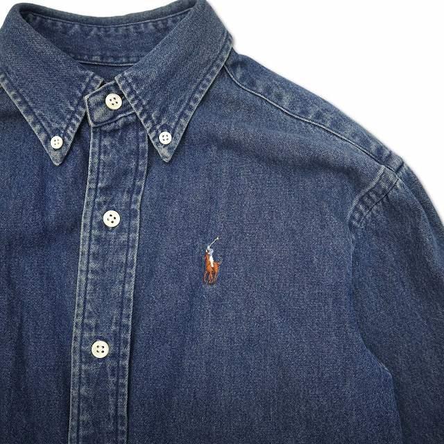 定番✨️ラルフローレン デニム ダンガリーシャツ ポニー刺繍 ボタンダウン S POLO RALPH LAUREN（ポロ・ラルフローレン） ポロ バイ ラルフローレン