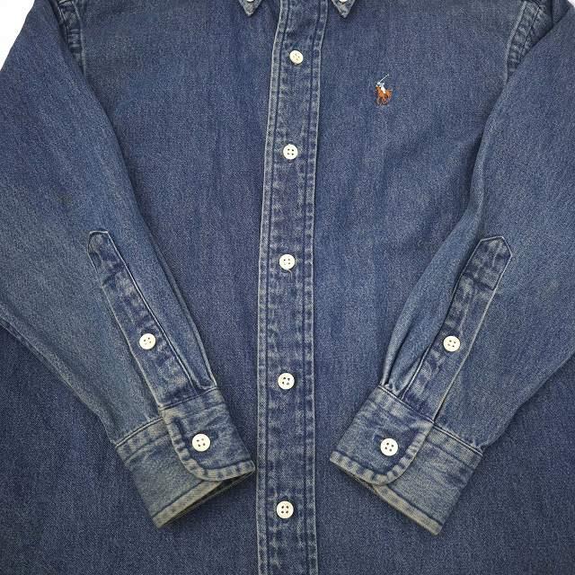 未使用級✨ 23年モデル ラルフローレン デニム シャツ ダンガリー 刺繍ロゴ POLO RALPH LAUREN（ポロ・ラルフローレン） ポロ バイ ラルフローレン