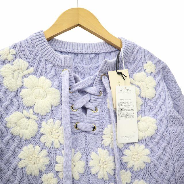 未使用品 グレースコンチネンタル GRACE CONTINENTAL フラワー 刺繍