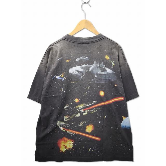 未使用品 SAINT MICHAEL×STAR WARS セントマイケル×スター・ウォーズ 2025SS S/S T-SHIRT ヴィンテージ加工 プリント 半袖 Tシャツ XLの画像