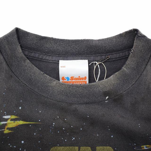 未使用品 SAINT MICHAEL×STAR WARS セントマイケル×スター・ウォーズ 2025SS S/S T-SHIRT ヴィンテージ加工 プリント 半袖 Tシャツ XLの画像