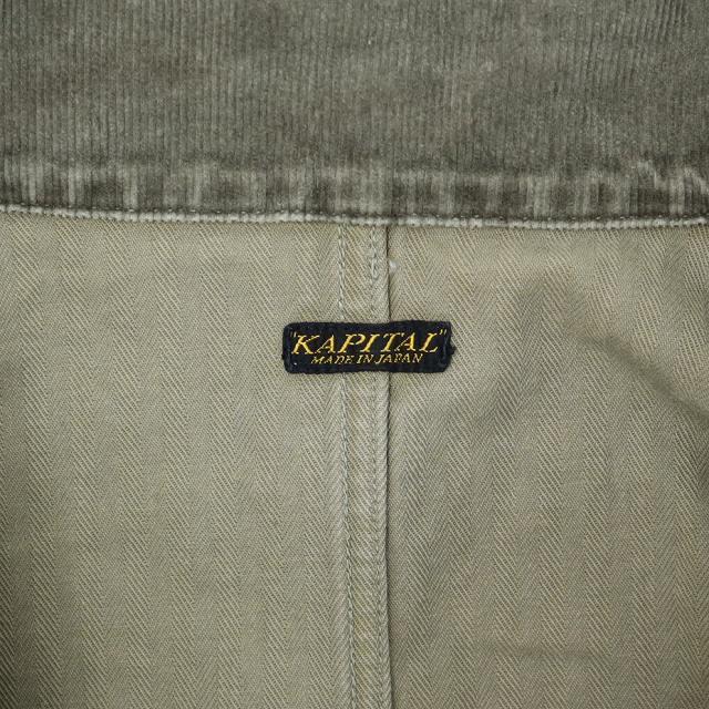 未使用品 キャピタル kapital 2025AW ヘリンボン ニッケル"6"アノラック プルオーバー ジャケット 4(XL) KHAKI(カーキ) メンズの画像