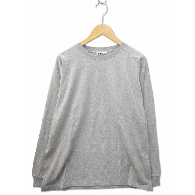 オーラリー AURALEE LUSTER PLAITING L/S TEE クルーネック ラスター