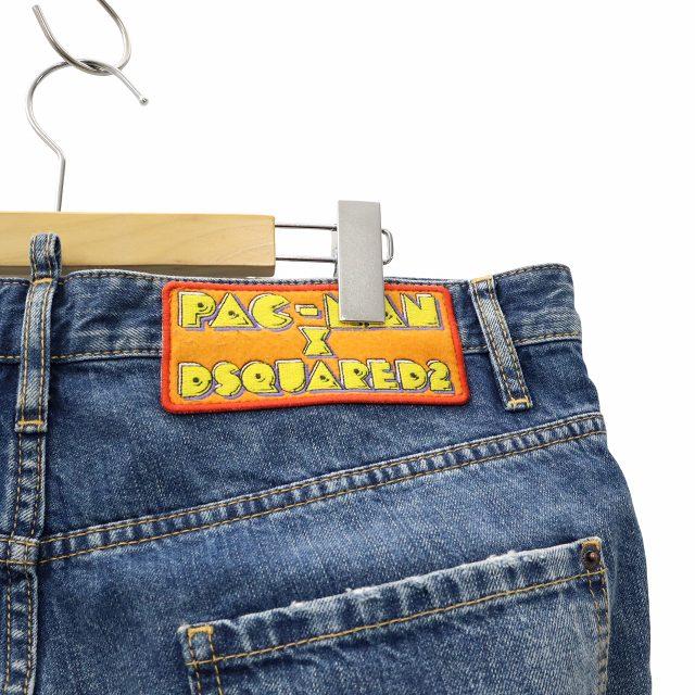 ディースクエアード × パックマン スケータージーンズ 刺繍 デニムパンツ 50 DSQUARED2（ディースクエアード） × PAC-MAN パックマン SKATER JEAN