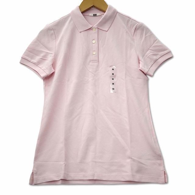 ユニクロ（UNIQLO） 未使用品 ストレッチ カノコ ポロシャツ M ピンク