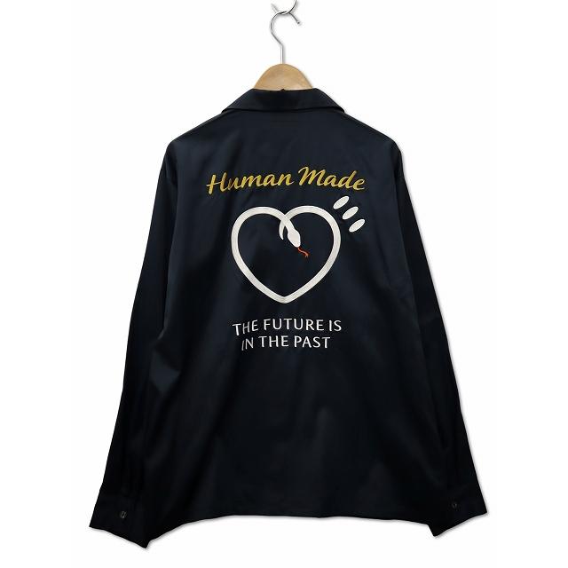 human made 刺繍 長袖シャツ ヒューマンメイド HUMAN MADE 2025SS Bowling Shirt バック刺繍 長袖